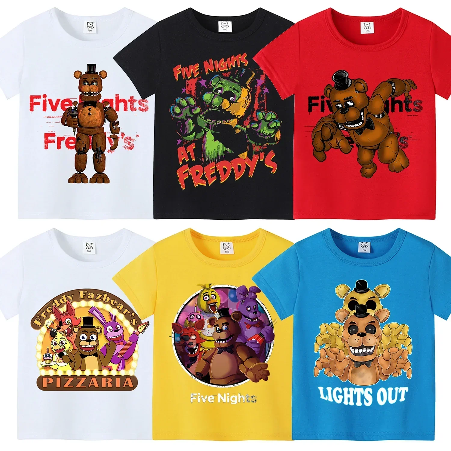 Baby Clothing For Boys - Короткая рубашка на тему Five Nights
