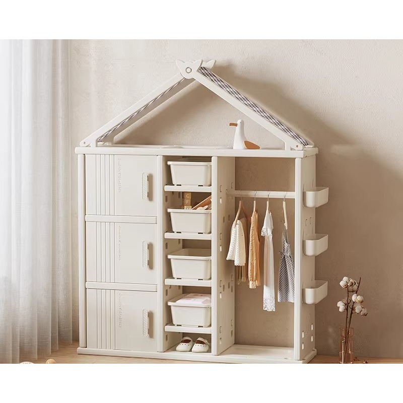 Baby Clothing Wardrobe - Детский шкаф-купе, экономия места, регулируемые полки,