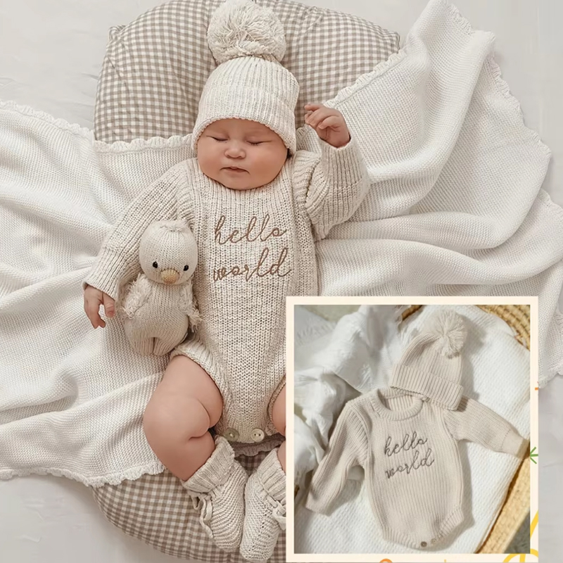 Baby Clothing For Boys - Ylsteed Hello World вязаный комбинезон для