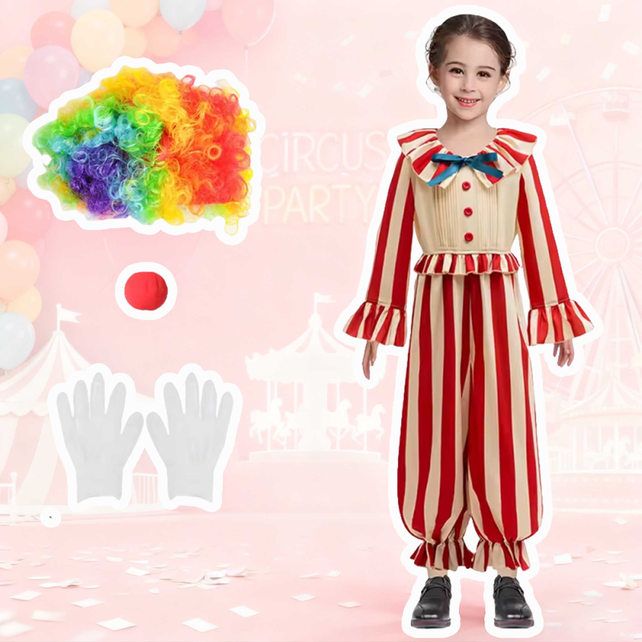 Baby Clothing Zipper - Наряды клоуна на Хэллоуин для маленьких