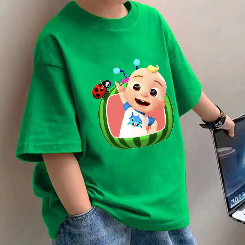 Baby Clothing For Boys - Детские футболки Cocomelons, хлопковые рубашки с