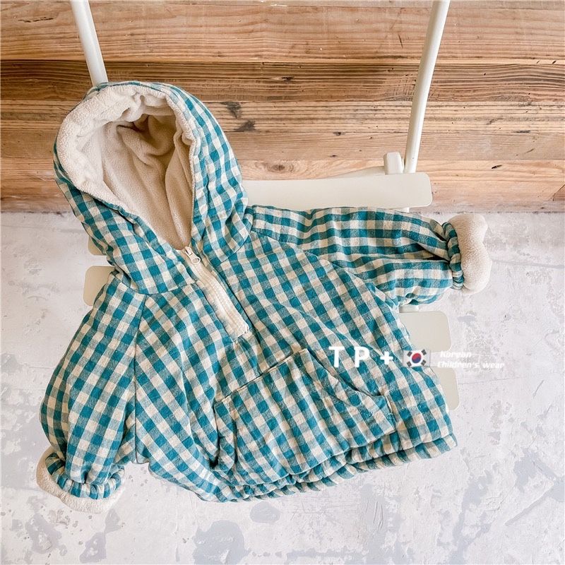 Модная клетчатая детская куртк – обзор и цена Baby Clothing Zipper