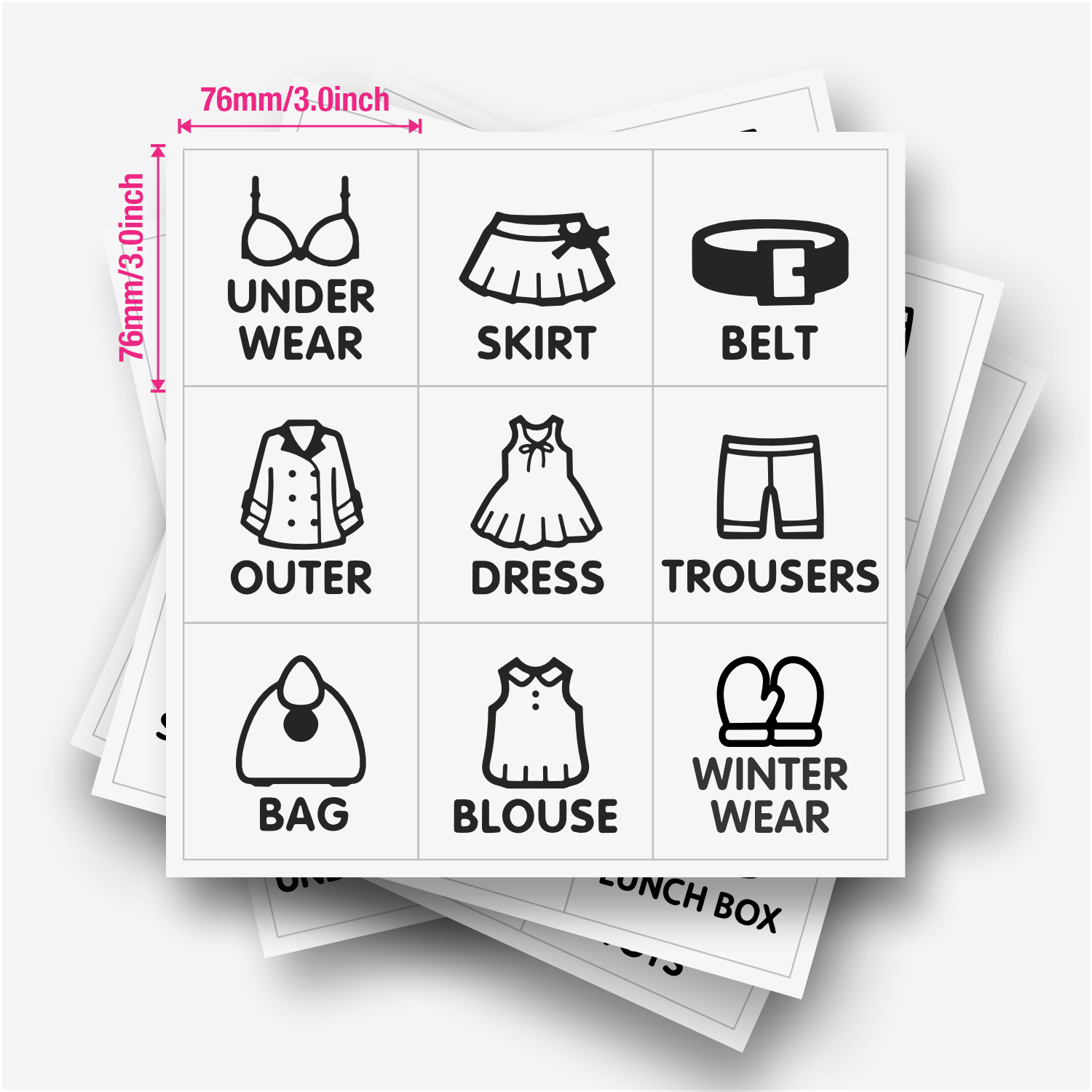 9 шт./лист, этикетки-органайзе – обзор и цена Baby Clothing Wardrobe